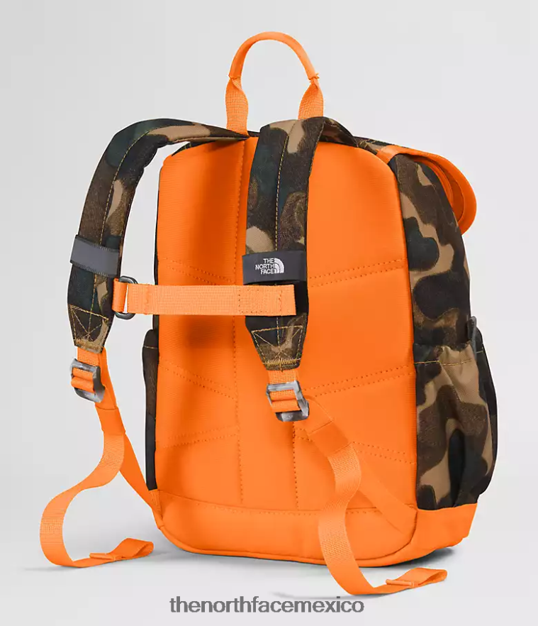 The North Face accesorio NFHLJL396 estampado de textura de camuflaje marrón utilitario/mandarina niños mochila mini explorador juvenil - Image 2