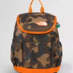 The North Face accesorio NFHLJL396 estampado de textura de camuflaje marrón utilitario/mandarina niños mochila mini explorador juvenil