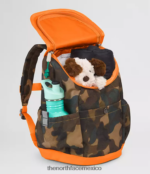 The North Face accesorio NFHLJL396 estampado de textura de camuflaje marrón utilitario/mandarina niños mochila mini explorador juvenil - Image 4
