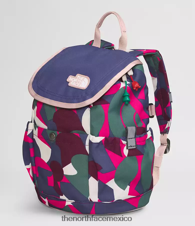 The North Face accesorio NFHLJL397 señor. estampado abstracto grande rosa/azul cueva niños mochila mini explorador juvenil - Image 3