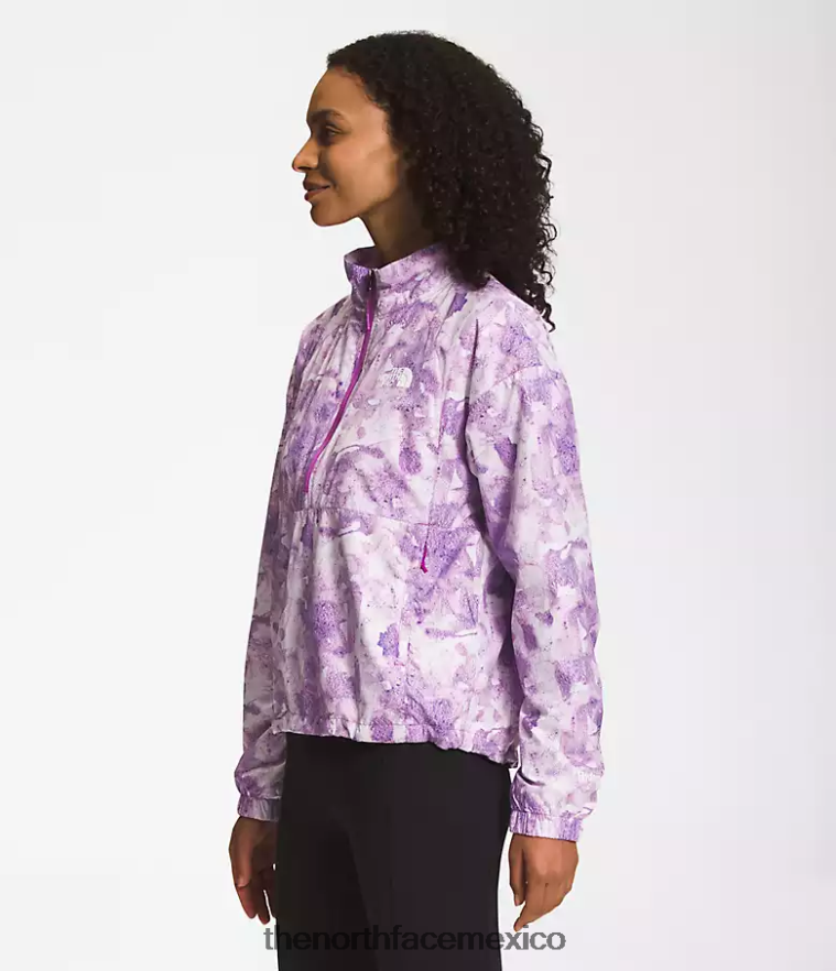 The North Face ropa NFHLJL1019 estampado de tinte tonal de flor de cactus púrpura mujer jersey hidrenalina 2000 - Image 3