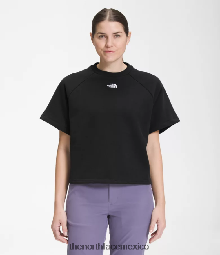 The North Face ropa NFHLJL1021 negro mujer tripulación de polar de fieltro de manga corta - Image 1