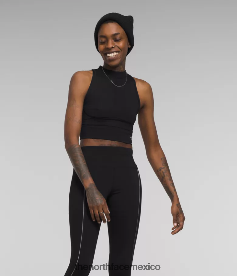 The North Face ropa NFHLJL1053 negro mujer top de punto de canalé - Image 1