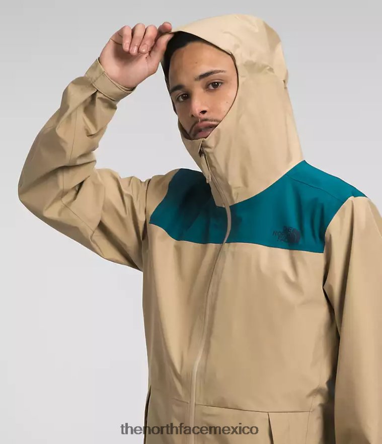 The North Face ropa NFHLJL1117 coral azul/piedra caqui hombres chaqueta dryzzle Futurelight - Image 4
