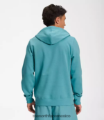The North Face ropa NFHLJL1122 aguas de arrecife coral azul hombres sudadera con capucha jumbo de media cúpula - Image 2