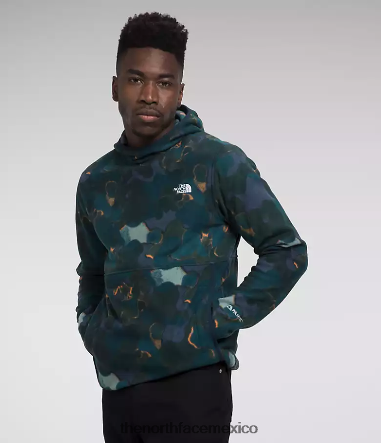 The North Face ropa NFHLJL116 estampado de textura de camuflaje azul marino Summit hombres jersey alpino polartec 100 - Image 3