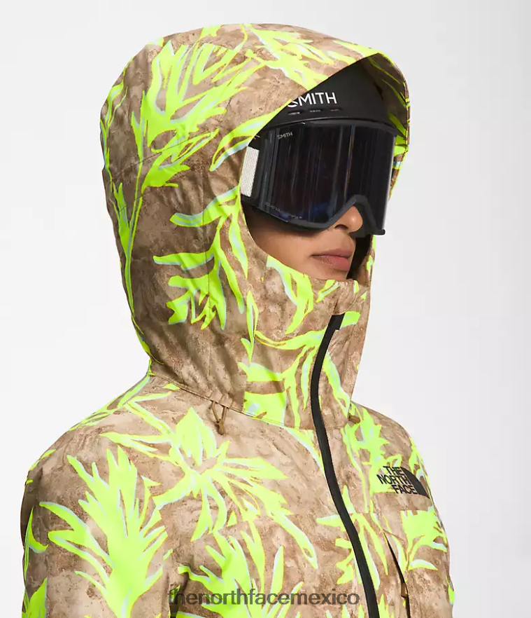 The North Face ropa NFHLJL1175 impresión de pincel de pradera marrón utilitario mujer chaqueta triclimate thermoball eco nieve - Image 6