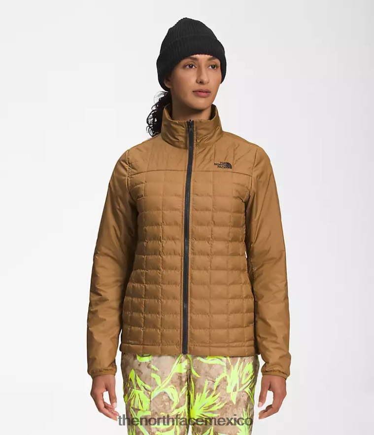 The North Face ropa NFHLJL1175 impresión de pincel de pradera marrón utilitario mujer chaqueta triclimate thermoball eco nieve - Image 7