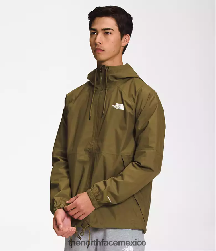 The North Face ropa NFHLJL1197 oliva militar hombres sudadera con capucha anora lluvia - Image 3