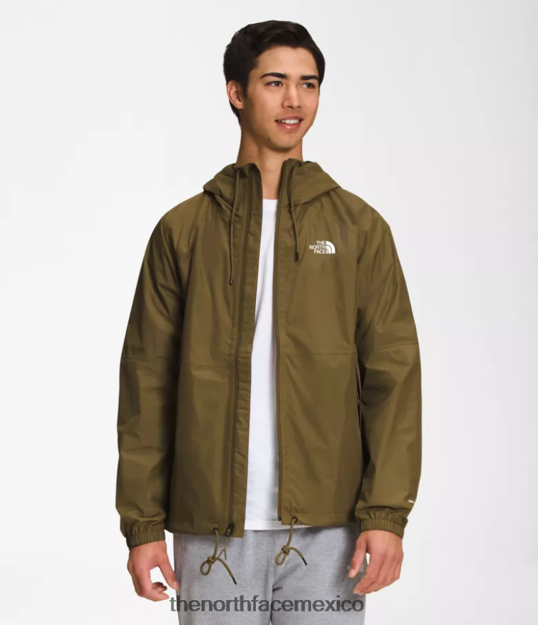 The North Face ropa NFHLJL1197 oliva militar hombres sudadera con capucha anora lluvia - Image 1