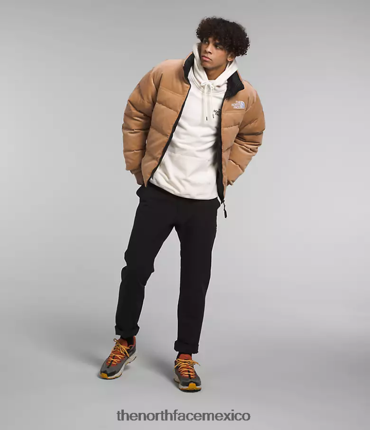 The North Face ropa NFHLJL1203 mantequilla de almendras/tnf negra hombres 92 chaqueta nuptse reversible - Image 2