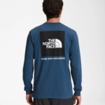 The North Face ropa NFHLJL1207 azul sombreado/negro tnf hombres camiseta de manga larga con caja nse