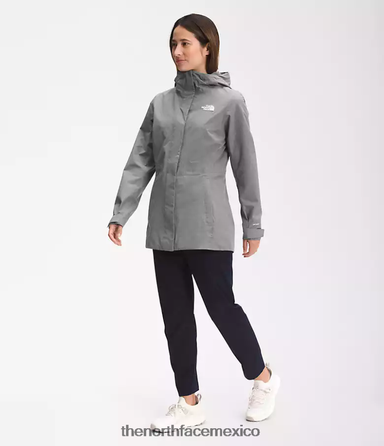The North Face ropa NFHLJL1227 tnf gris medio jaspeado mujer chaqueta impermeable City Breeze - Image 3