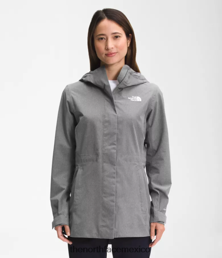 The North Face ropa NFHLJL1227 tnf gris medio jaspeado mujer chaqueta impermeable City Breeze - Image 1