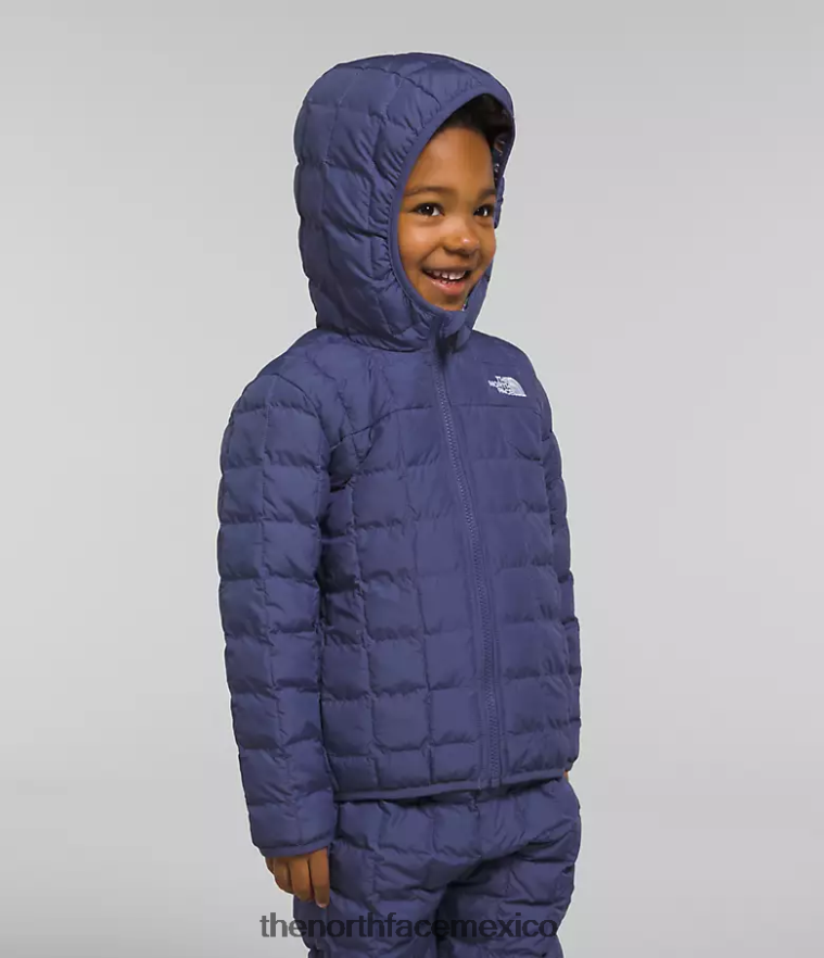 The North Face ropa NFHLJL1237 cueva azul niños chamarra reversible con capucha y termobola - Image 4