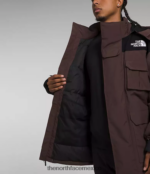 The North Face ropa NFHLJL1244 marrón carbón/negro tnf hombres parka con aislamiento coldworks - Image 4