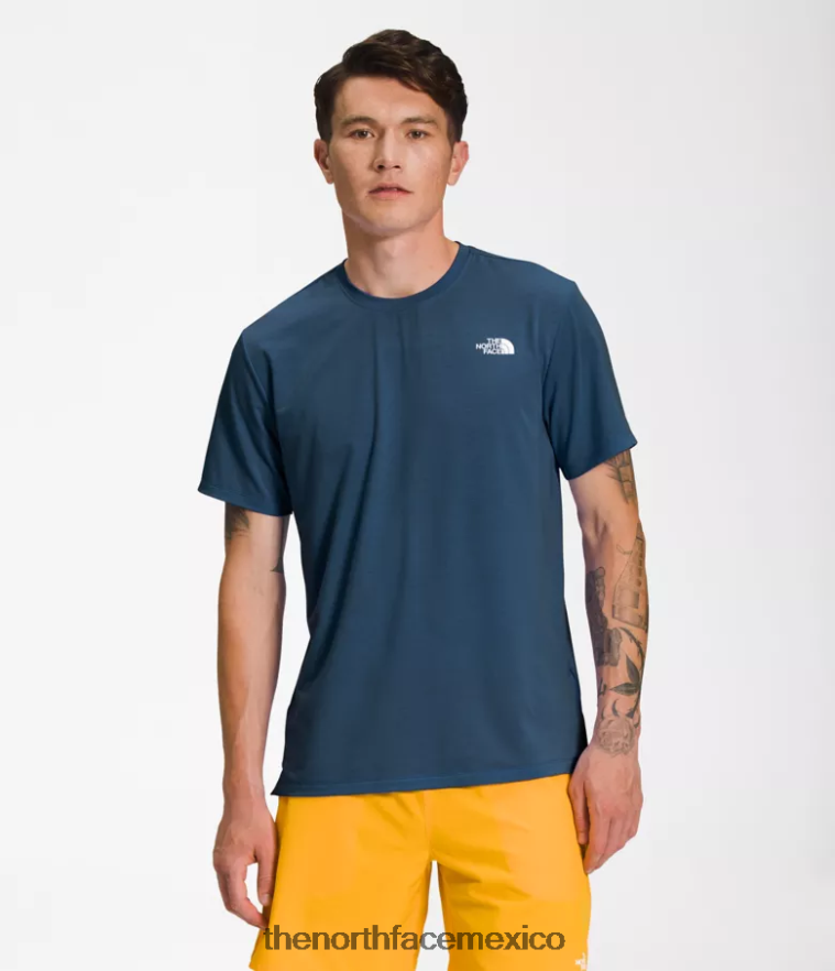 The North Face ropa NFHLJL1262 azul sombreado hombres deambular de manga corta - Image 1
