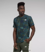 The North Face ropa NFHLJL1264 estampado de textura de camuflaje azul marino Summit hombres deambular de manga corta