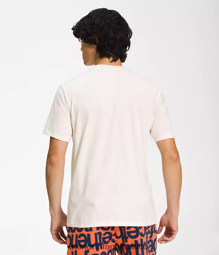 The North Face ropa NFHLJL1301 gardenia blanco/naranja retro hombres camiseta de manga corta con media cúpula - Image 2