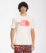 The North Face ropa NFHLJL1301 gardenia blanco/naranja retro hombres camiseta de manga corta con media cúpula