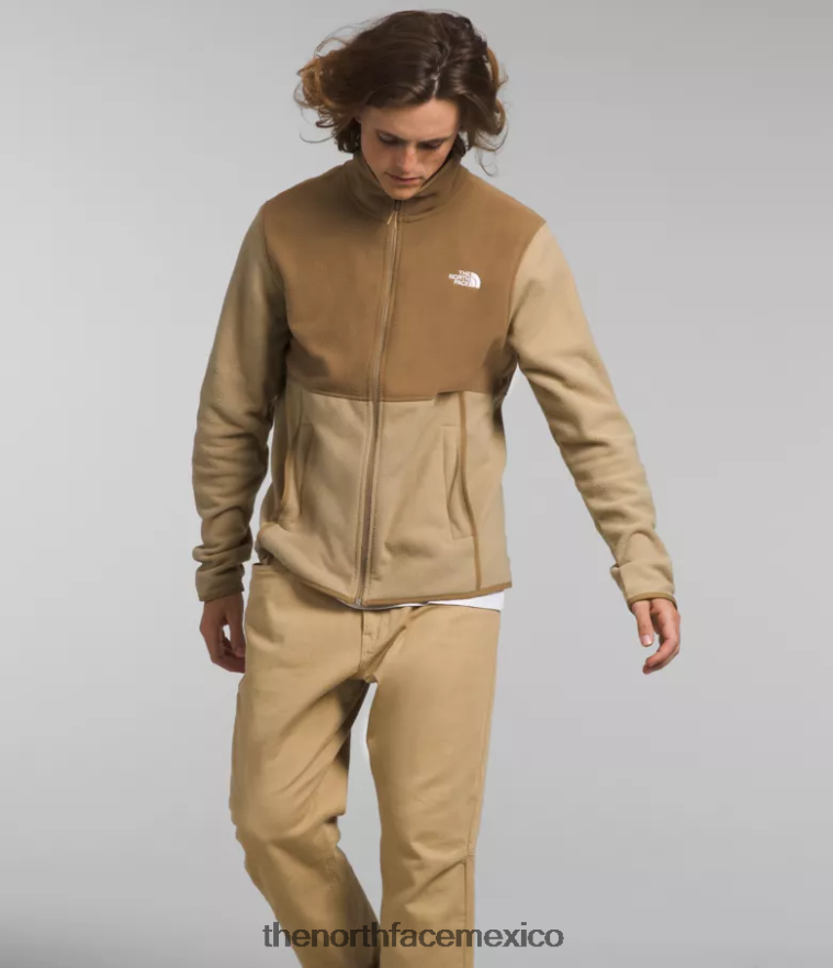 The North Face ropa NFHLJL13 caqui piedra/marrón utilitario hombres chaqueta alpina polartec 100 - Image 1