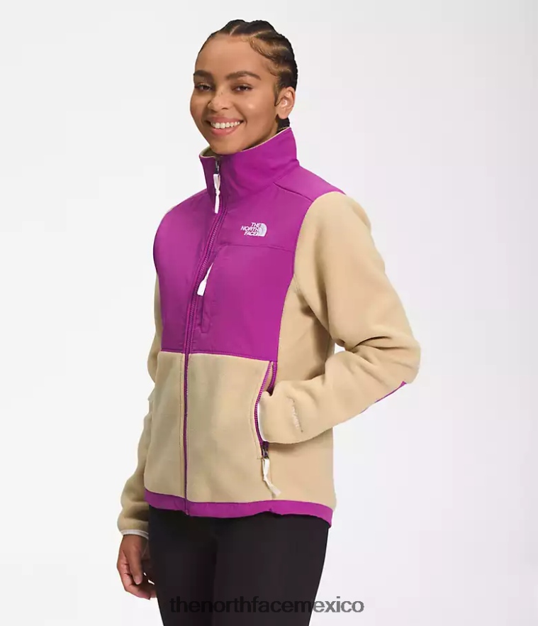The North Face ropa NFHLJL149 piedra caqui/flor de cactus violeta/gardenia blanco mujer chaqueta denali - Image 3