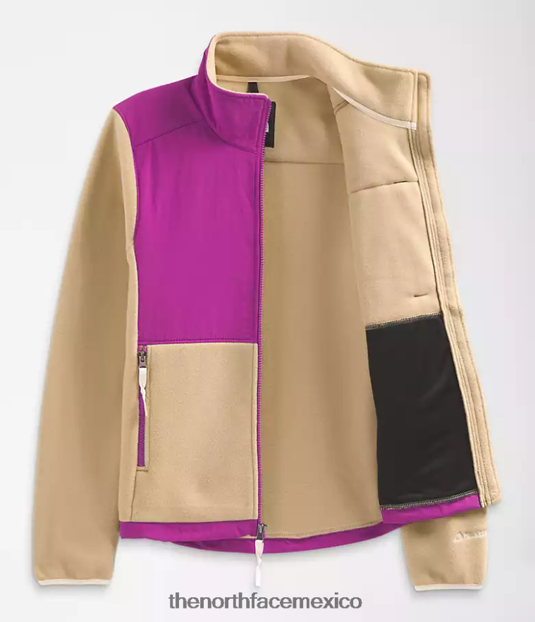 The North Face ropa NFHLJL149 piedra caqui/flor de cactus violeta/gardenia blanco mujer chaqueta denali - Image 4