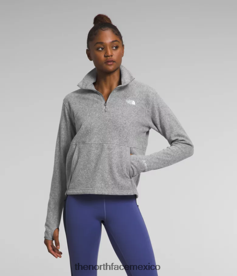 The North Face ropa NFHLJL160 tnf gris medio jaspeado mujer Alpine Polartec 100 - capucha con cremallera - Image 1