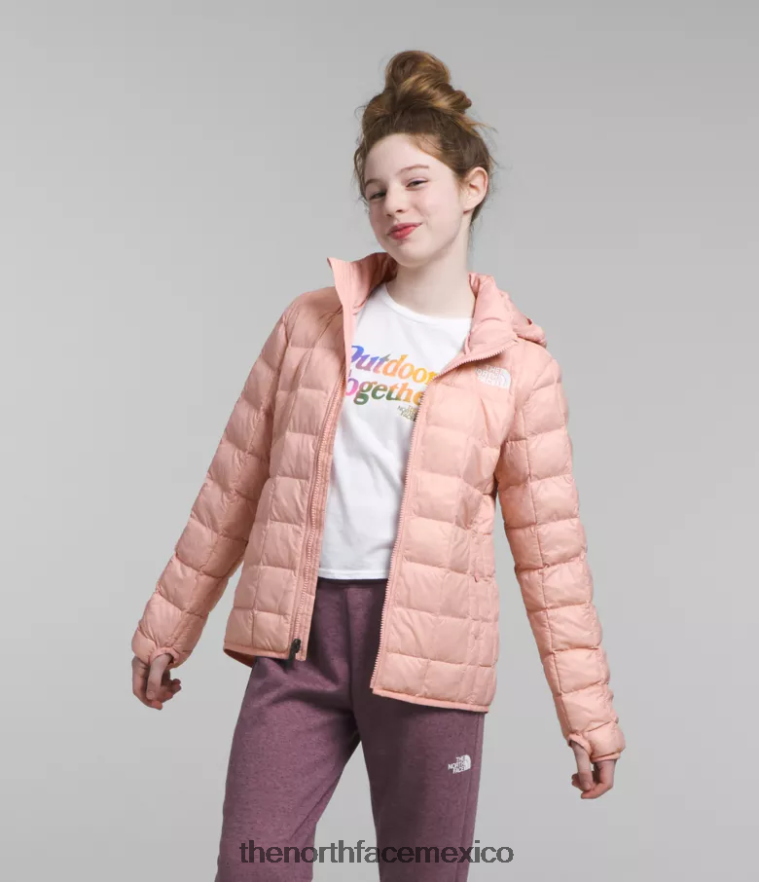 The North Face ropa NFHLJL180 musgo rosa niños chaqueta térmica con capucha - Image 1