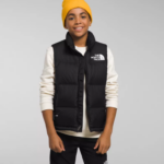 The North Face ropa NFHLJL187 negro niños chaleco retro nuptse 1996