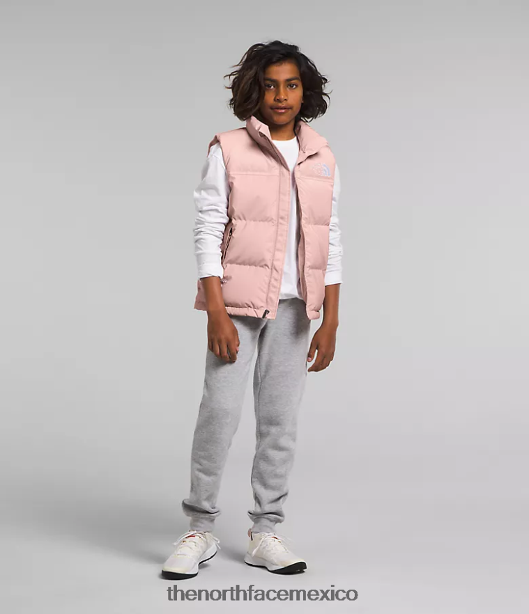 The North Face ropa NFHLJL188 musgo rosa niños chaleco retro nuptse 1996 - Image 2
