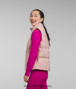The North Face ropa NFHLJL188 musgo rosa niños chaleco retro nuptse 1996 - Image 4