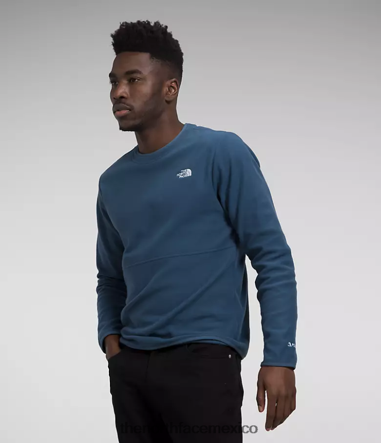 The North Face ropa NFHLJL206 azul sombreado hombres tripulación alpina polartec 100 - Image 3