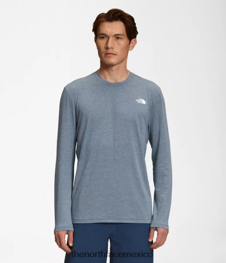 The North Face ropa NFHLJL20 brezo azul sombreado hombres pasear de manga larga - Image 1