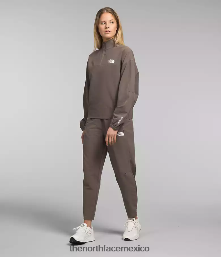The North Face ropa NFHLJL250 halcón marrón mujer rejilla tekware 1/4 zip - Image 2