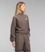 The North Face ropa NFHLJL250 halcón marrón mujer rejilla tekware 1/4 zip - Image 4
