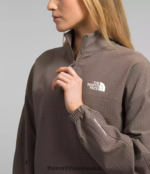 The North Face ropa NFHLJL250 halcón marrón mujer rejilla tekware 1/4 zip - Image 5