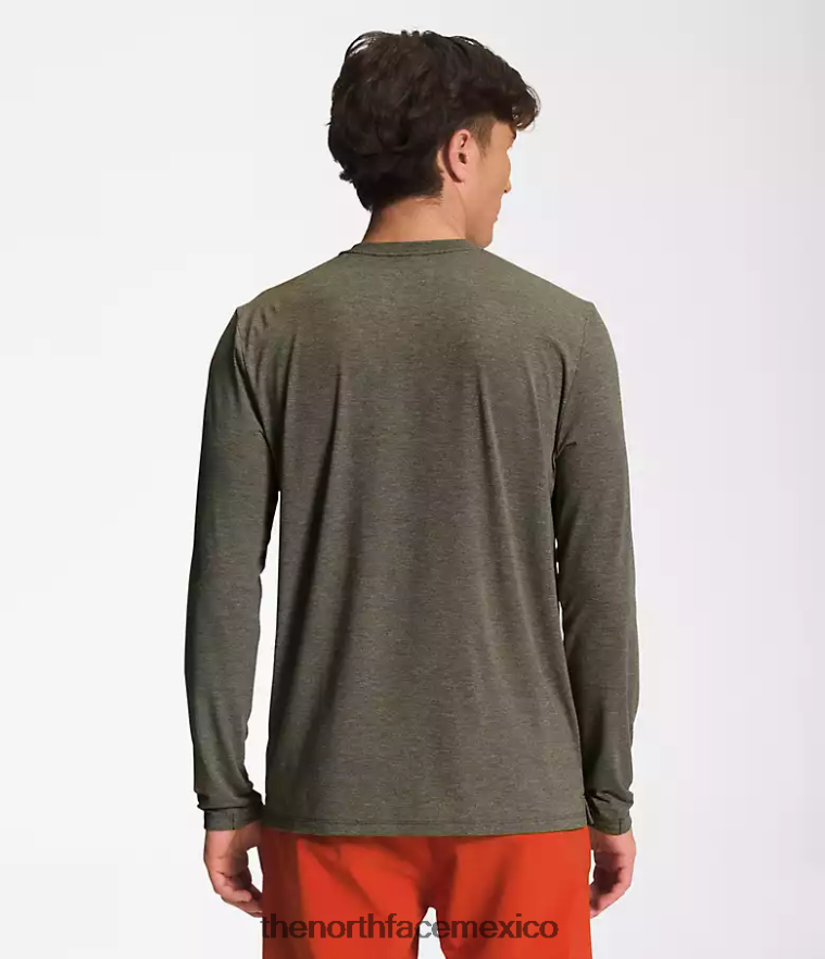 The North Face ropa NFHLJL25 nuevo gris topo verde brezo hombres pasear de manga larga - Image 2
