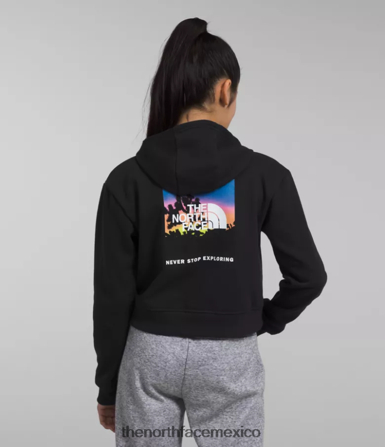 The North Face ropa NFHLJL266 negro niños sudadera con capucha de lana de campamento - Image 1