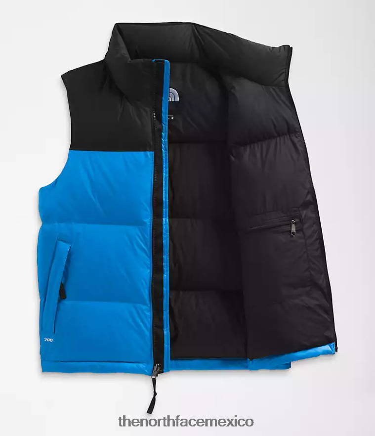 The North Face ropa NFHLJL289 azul súper sónico hombres chaleco retro nuptse 1996 - Image 4
