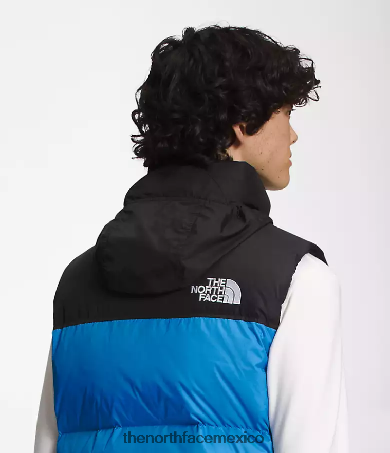 The North Face ropa NFHLJL289 azul súper sónico hombres chaleco retro nuptse 1996 - Image 5