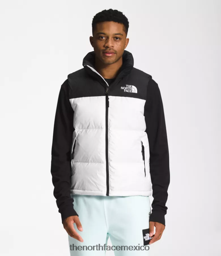 The North Face ropa NFHLJL290 tnf blanco/tnf negro hombres chaleco retro nuptse 1996 - Image 1