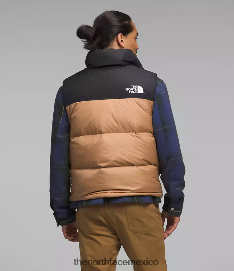 The North Face ropa NFHLJL291 mantequilla de almendras hombres chaleco retro nuptse 1996 - Image 2