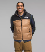 The North Face ropa NFHLJL291 mantequilla de almendras hombres chaleco retro nuptse 1996