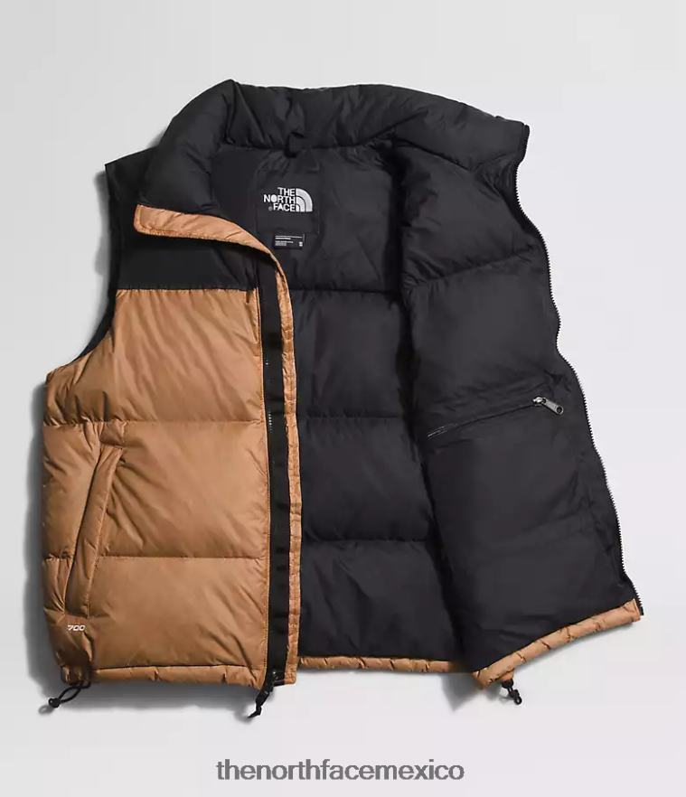 The North Face ropa NFHLJL291 mantequilla de almendras hombres chaleco retro nuptse 1996 - Image 4