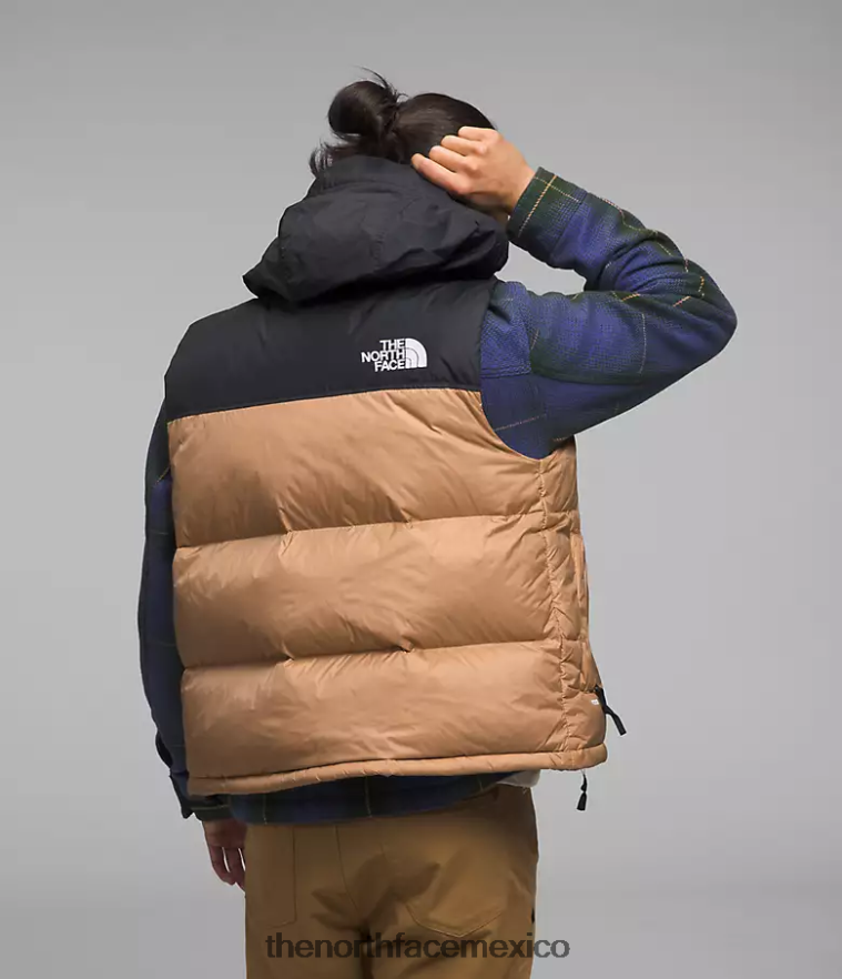 The North Face ropa NFHLJL291 mantequilla de almendras hombres chaleco retro nuptse 1996 - Image 5