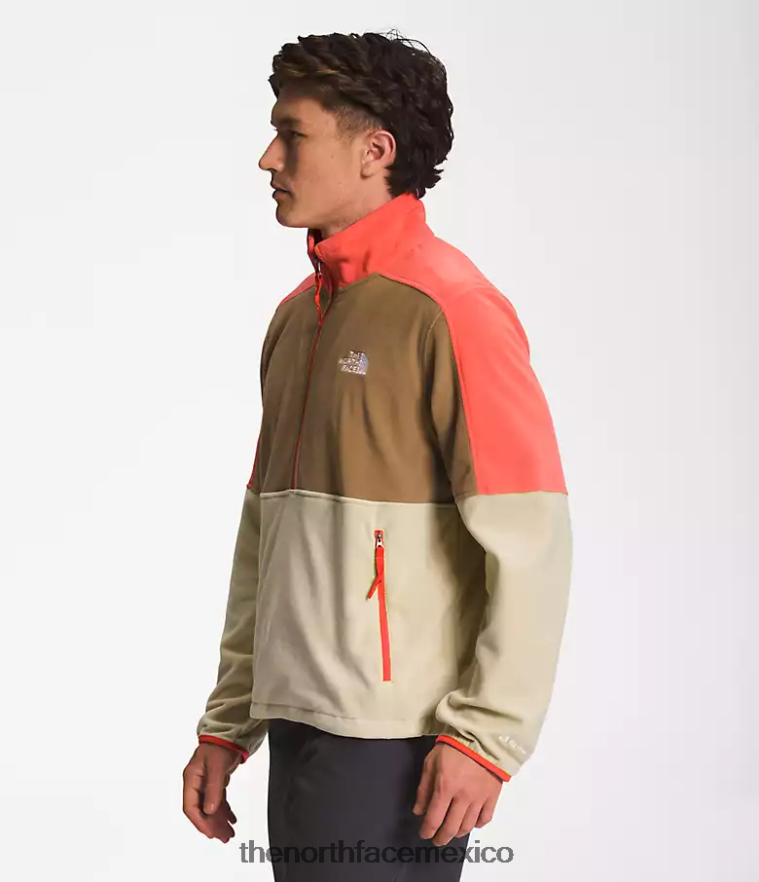The North Face ropa NFHLJL304 grava/marrón utilitario/naranja retro hombres tnf polartec 100 -zip - Image 3
