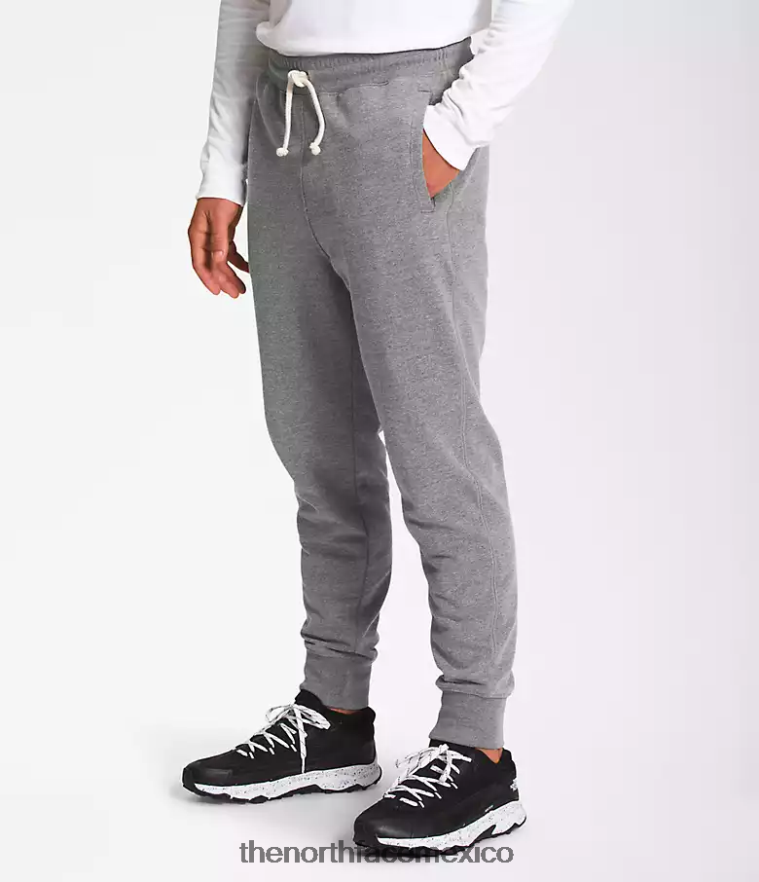 The North Face ropa NFHLJL307 tnf gris medio jaspeado hombres joggers con parches Heritage - Image 3
