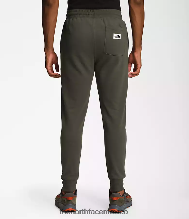 The North Face ropa NFHLJL309 nuevo verde topo hombres joggers con parches Heritage - Image 2