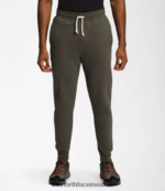 The North Face ropa NFHLJL309 nuevo verde topo hombres joggers con parches Heritage